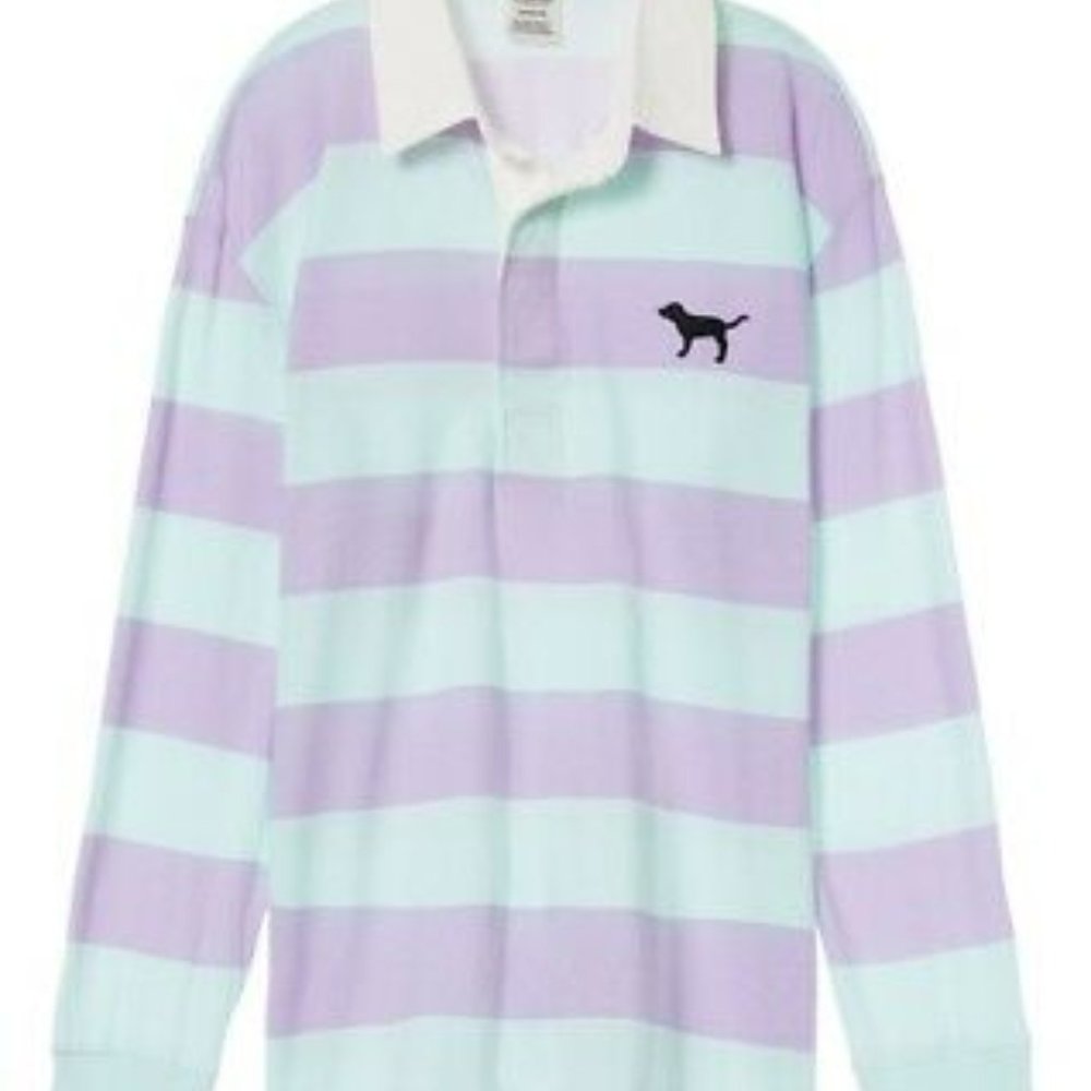 Victoria's Secret PINK Striped Rugby Shirt - Size